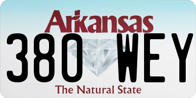 AR license plate 380WEY