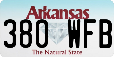 AR license plate 380WFB
