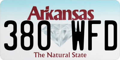 AR license plate 380WFD
