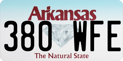 AR license plate 380WFE