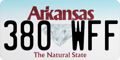 AR license plate 380WFF