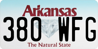 AR license plate 380WFG
