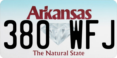 AR license plate 380WFJ