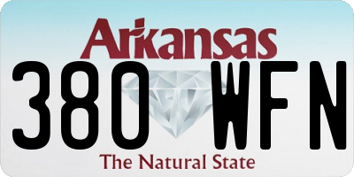 AR license plate 380WFN