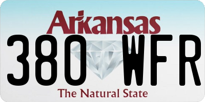 AR license plate 380WFR