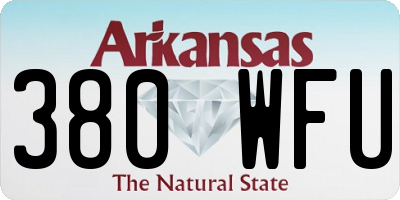 AR license plate 380WFU