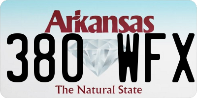 AR license plate 380WFX