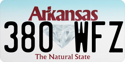 AR license plate 380WFZ