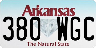 AR license plate 380WGC