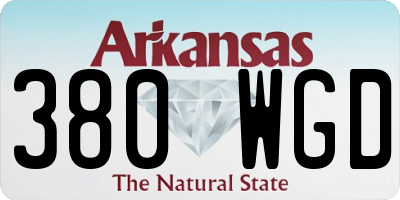 AR license plate 380WGD