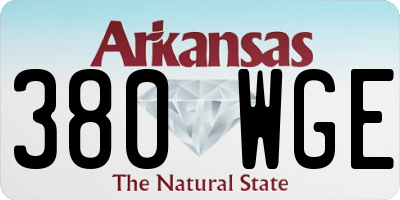 AR license plate 380WGE