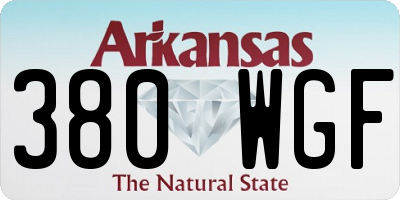 AR license plate 380WGF