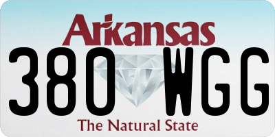 AR license plate 380WGG
