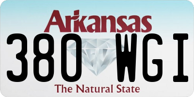 AR license plate 380WGI