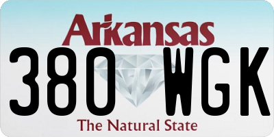 AR license plate 380WGK