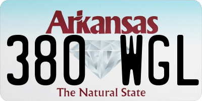 AR license plate 380WGL
