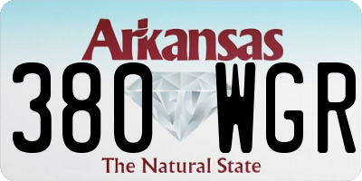 AR license plate 380WGR