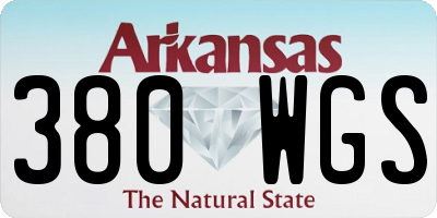 AR license plate 380WGS