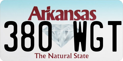 AR license plate 380WGT