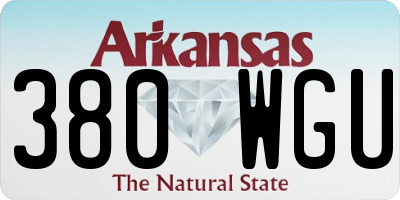 AR license plate 380WGU