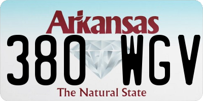 AR license plate 380WGV