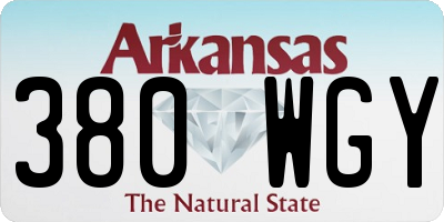 AR license plate 380WGY