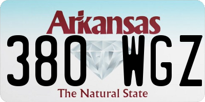 AR license plate 380WGZ