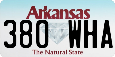 AR license plate 380WHA