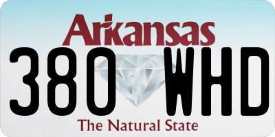 AR license plate 380WHD