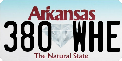 AR license plate 380WHE