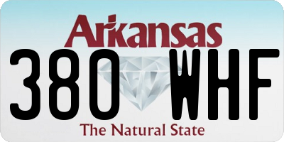 AR license plate 380WHF