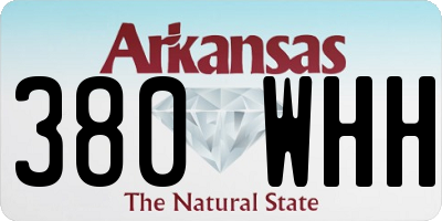 AR license plate 380WHH