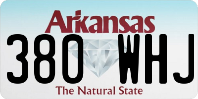 AR license plate 380WHJ