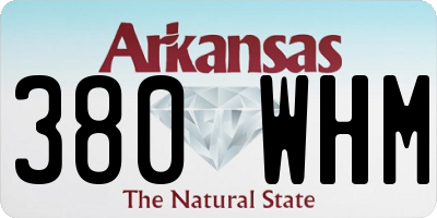 AR license plate 380WHM