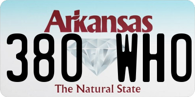 AR license plate 380WHO