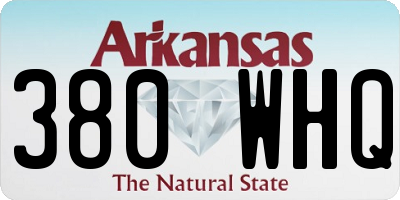 AR license plate 380WHQ