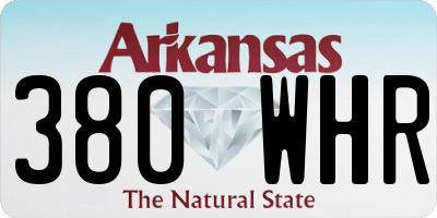 AR license plate 380WHR