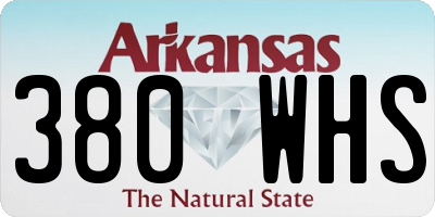 AR license plate 380WHS