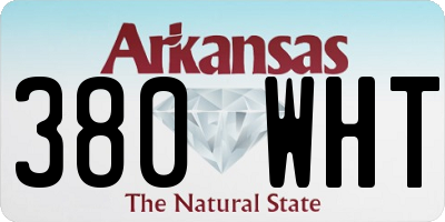 AR license plate 380WHT