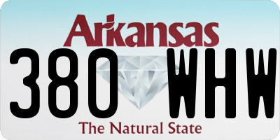 AR license plate 380WHW