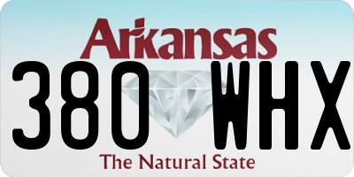 AR license plate 380WHX