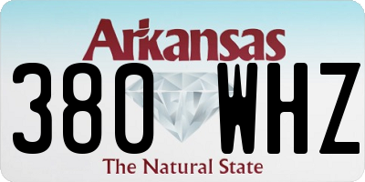 AR license plate 380WHZ