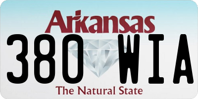 AR license plate 380WIA