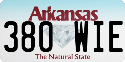 AR license plate 380WIE