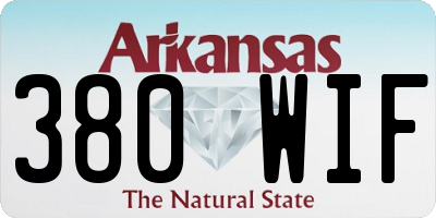 AR license plate 380WIF