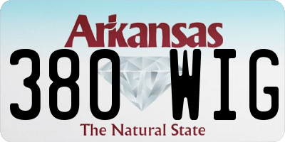 AR license plate 380WIG