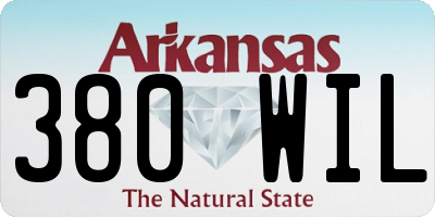 AR license plate 380WIL