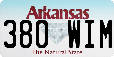 AR license plate 380WIM