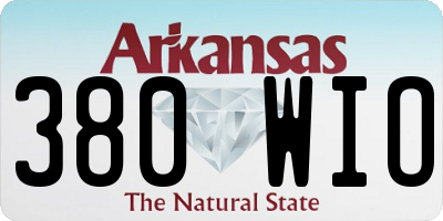 AR license plate 380WIO