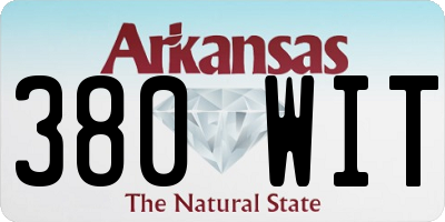 AR license plate 380WIT